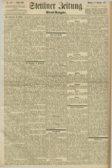 Stettiner Zeitung. 1898, Nr. 486 (17 Oktober) - Abend-Ausgabe
