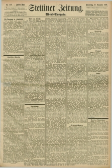 Stettiner Zeitung. 1898, Nr. 528 (10 November) - Abend-Ausgabe