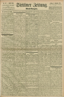 Stettiner Zeitung. 1898, Nr. 530 (11 November) - Abend-Ausgabe