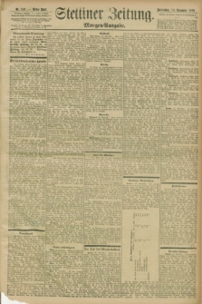 Stettiner Zeitung. 1898, Nr. 549 (24 November) - Morgen-Ausgabe