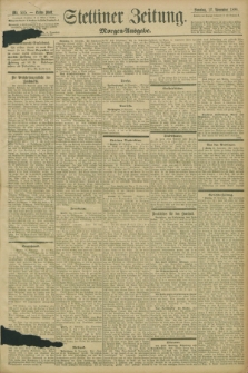 Stettiner Zeitung. 1898, Nr. 555 (27 November) - Morgen-Ausgabe