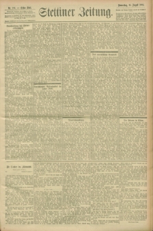 Stettiner Zeitung. 1900, Nr. 190 (16 August)