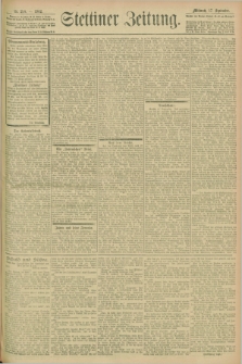 Stettiner Zeitung. 1902, Nr. 218 (17 September)