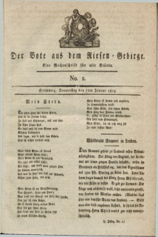 Der Bote aus dem Riesen-Gebirge : eine Wochenschrift für alle Stände. Jg.7, No. 2 (7 Januar 1819) + dod.