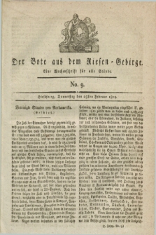 Der Bote aus dem Riesen-Gebirge : eine Wochenschrift für alle Stände. Jg.7, No. 9 (25 Februar 1819) + dod.