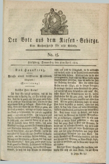 Der Bote aus dem Riesen-Gebirge : eine Wochenschrift für alle Stände. Jg.7, No. 15 (8 April 1819) + dod.