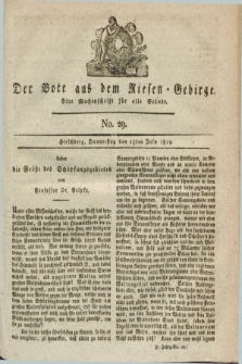Der Bote aus dem Riesen-Gebirge : eine Wochenschrift für alle Stände. Jg.7, No. 29 (15 July 1819) + dod.