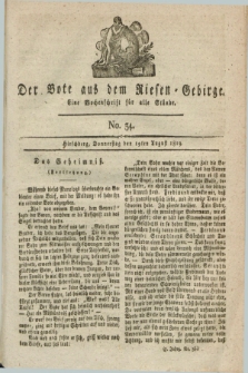 Der Bote aus dem Riesen-Gebirge : eine Wochenschrift für alle Stände. Jg.7, No. 34 (19 August 1819)