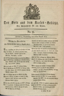 Der Bote aus dem Riesen-Gebirge : eine Wochenschrift für alle Stände. Jg.7, No. 35 (26 August 1819) + dod.