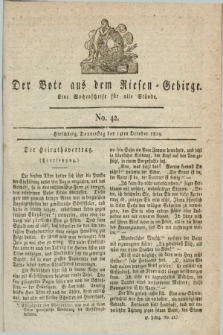 Der Bote aus dem Riesen-Gebirge : eine Wochenschrift für alle Stände. Jg.7, No. 42 (14 October 1819)