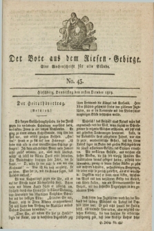 Der Bote aus dem Riesen-Gebirge : eine Wochenschrift für alle Stände. Jg.7, No. 43 (21 October 1819)