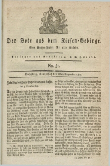 Der Bote aus dem Riesen-Gebirge : eine Wochenschrift für alle Stände. Jg.7, No. 51 (16 Dezember 1819) + dod.