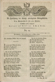 Der Bote aus dem Riesen-Gebirge : als Fortsetzung der Königl. privilegirten Gebirgsblätter : eine Wochenschrift für alle Stände. Jg.9, No. 12 (22 März 1821) + dod.