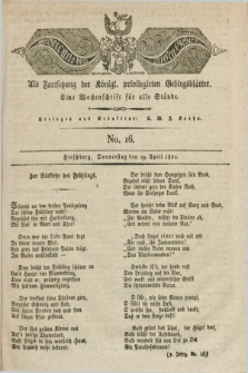 Der Bote aus dem Riesen-Gebirge : als Fortsetzung der Königl. privilegirten Gebirgsblätter : eine Wochenschrift für alle Stände. Jg.9, No. 16 (19 April 1821) + dod.