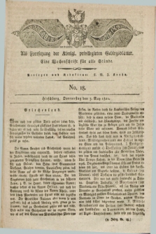 Der Bote aus dem Riesen-Gebirge : als Fortsetzung der Königl. privilegirten Gebirgsblätter : eine Wochenschrift für alle Stände. Jg.9, No. 18 (3 May 1821) + dod.