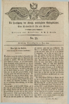 Der Bote aus dem Riesen-Gebirge : als Fortsetzung der Königl. privilegirten Gebirgsblätter : eine Wochenschrift für alle Stände. Jg.9, No. 20 (17 May 1821) + dod. + wkładka