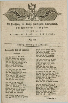 Der Bote aus dem Riesen-Gebirge : als Fortsetzung der Königl. privilegirten Gebirgsblätter : eine Wochenschrift für alle Stände. Jg.9, No. 22 (31 May 1821) + dod.