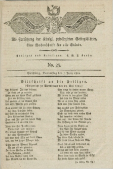 Der Bote aus dem Riesen-Gebirge : als Fortsetzung der Königl. privilegirten Gebirgsblätter : eine Wochenschrift für alle Stände. Jg.9, No. 23 (7 Juny 1821) + dod.