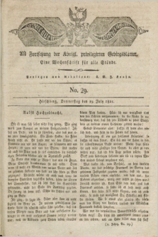 Der Bote aus dem Riesen-Gebirge : als Fortsetzung der Königl. privilegirten Gebirgsblätter : eine Wochenschrift für alle Stände. Jg.9, No. 29 (19 July 1821) + dod.