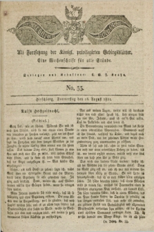 Der Bote aus dem Riesen-Gebirge : als Fortsetzung der Königl. privilegirten Gebirgsblätter : eine Wochenschrift für alle Stände. Jg.9, No. 33 (16 August 1821) + dod.