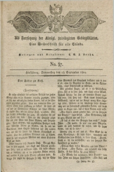Der Bote aus dem Riesen-Gebirge : als Fortsetzung der Königl. privilegirten Gebirgsblätter : eine Wochenschrift für alle Stände. Jg.9, No. 37 (13 September 1821) + dod.