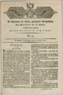 Der Bote aus dem Riesen-Gebirge : als Fortsetzung der Königl. privilegirten Gebirgsblätter : eine Wochenschrift für alle Stände. Jg.9, No. 41 (11 October 1821) + dod.