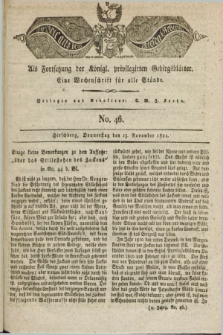 Der Bote aus dem Riesen-Gebirge : als Fortsetzung der Königl. privilegirten Gebirgsblätter : eine Wochenschrift für alle Stände. Jg.9, No. 46 (15 November 1821) + dod.