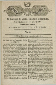 Der Bote aus dem Riesen-Gebirge : als Fortsetzung der Königl. privilegirten Gebirgsblätter : eine Wochenschrift für alle Stände. Jg.9, No. 48 (29 November 1821) + dod.