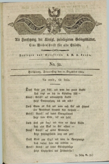 Der Bote aus dem Riesen-Gebirge : als Fortsetzung der Königl. privilegirten Gebirgsblätter : eine Wochenschrift für alle Stände. Jg.9, No. 52 (27 Dezember 1821) + dod.