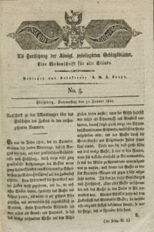Der Bote aus dem Riesen-Gebirge : als Fortsetzung der Königl. privilegirten Gebirgsblätter : eine Wochenschrift für alle Stände. Jg.10, No. 5 (31 Januar 1822) + dod. + wkładka