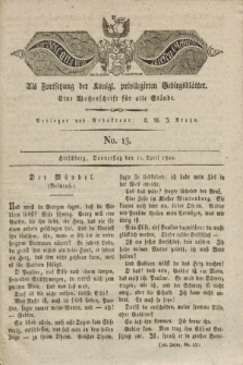 Der Bote aus dem Riesen-Gebirge : als Fortsetzung der Königl. privilegirten Gebirgsblätter : eine Wochenschrift für alle Stände. Jg.10, No. 15 (11 April 1822) + dod.