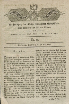 Der Bote aus dem Riesen-Gebirge : als Fortsetzung der Königl. privilegirten Gebirgsblätter : eine Wochenschrift für alle Stände. Jg.10, No. 22 (30 Mai 1822) + dod.