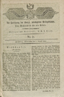 Der Bote aus dem Riesen-Gebirge : als Fortsetzung der Königl. privilegirten Gebirgsblätter : eine Wochenschrift für alle Stände. Jg.10, No. 31 (1 August 1822) + dod.