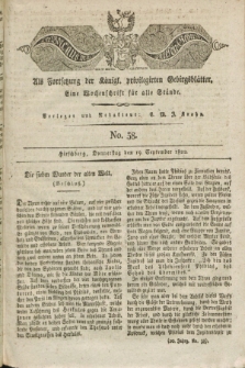 Der Bote aus dem Riesen-Gebirge : als Fortsetzung der Königl. privilegirten Gebirgsblätter : eine Wochenschrift für alle Stände. Jg.10, No. 38 (19 September 1822) + dod.