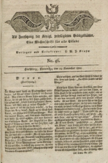 Der Bote aus dem Riesen-Gebirge : als Fortsetzung der Königl. privilegirten Gebirgsblätter : eine Wochenschrift für alle Stände. Jg.10, No. 46 (14 November 1822) + dod.