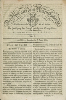 Der Bote aus dem Riesen-Gebirge : als Fortsetzung der Königl. privilegirten Gebirgsblätter : eine Wochenschrift für alle Stände. Jg.18, No. 2 (7 Januar 1830) + dod.