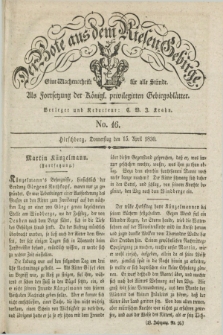 Der Bote aus dem Riesen-Gebirge : als Fortsetzung der Königl. privilegirten Gebirgsblätter : eine Wochenschrift für alle Stände. Jg.18, No. 16 (15 April 1830) + dod.