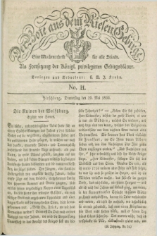 Der Bote aus dem Riesen-Gebirge : als Fortsetzung der Königl. privilegirten Gebirgsblätter : eine Wochenschrift für alle Stände. Jg.18, No. 21 (20 Mai 1830) + dod.