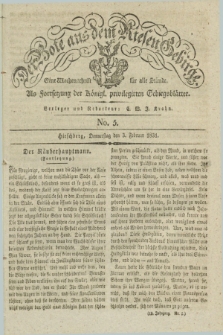 Der Bote aus dem Riesen-Gebirge : als Fortsetzung der Königl. privilegirten Gebirgsblätter : eine Wochenschrift für alle Stände. Jg.19, No. 5 (3 Februar 1831) + dod.