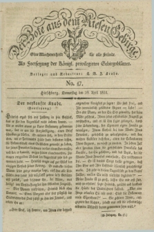 Der Bote aus dem Riesen-Gebirge : als Fortsetzung der Königl. privilegirten Gebirgsblätter : eine Wochenschrift für alle Stände. Jg.19, No. 17 (28 April 1831) + dod.