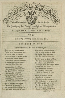 Der Bote aus dem Riesen-Gebirge : als Fortsetzung der Königl. privilegirten Gebirgsblätter : eine Wochenschrift für alle Stände. Jg.19, No. 37 (15 September 1831) + dod.