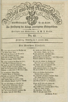 Der Bote aus dem Riesen-Gebirge : als Fortsetzung der Königl. privilegirten Gebirgsblätter : eine Wochenschrift für alle Stände. Jg.19, No. 49 (8 December 1831) + dod.