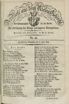 Der Bote aus dem Riesen-Gebirge : als Fortsetzung der Königl. privilegirten Gebirgsblätter : eine Wochenschrift für alle Stände. Jg.20, No. 15 (12 April 1832) + dod.