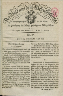 Der Bote aus dem Riesen-Gebirge : als Fortsetzung der Königl. privilegirten Gebirgsblätter : eine Wochenschrift für alle Stände. Jg.20, No. 27 (5 Juli 1832) + dod.