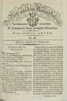 Der Bote aus dem Riesen-Gebirge : als Fortsetzung der Königl. privilegirten Gebirgsblätter : eine Wochenschrift für alle Stände. Jg.20, No. 36 (6 September 1832) + dod.