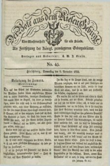 Der Bote aus dem Riesen-Gebirge : als Fortsetzung der Königl. privilegirten Gebirgsblätter : eine Wochenschrift für alle Stände. Jg.20, No. 45 (8 November 1832) + dod.