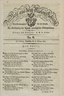 Der Bote aus dem Riesen-Gebirge : als Fortsetzung der Königl. privilegirten Gebirgsblätter : eine Wochenschrift für alle Stände. Jg.21, No. 8 (21 Februar 1833) + dod.