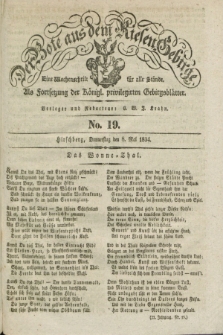 Der Bote aus dem Riesen-Gebirge : als Fortsetzung der Königl. privilegirten Gebirgsblätter : eine Wochenschrift für alle Stände. Jg.22, No. 19 (8 Mai 1834) + dod.