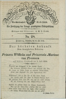 Der Bote aus dem Riesen-Gebirge : als Fortsetzung der Königl. privilegirten Gebirgsblätter : eine Wochenschrift für alle Stände. Jg.22, No. 28 (10 Juli 1834) + dod.