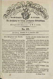 Der Bote aus dem Riesen-Gebirge : als Fortsetzung der Königl. privilegirten Gebirgsblätter : eine Wochenschrift für alle Stände. Jg.22, No. 37 (11 September 1834) + dod.